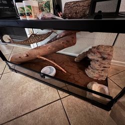 Like New Large Double Door Reptile Cage with All Accessories