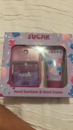 Sugar Rush hand sanitizer and hang cream