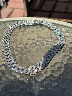 Vvs1 moissanite becklace chain hip hop style