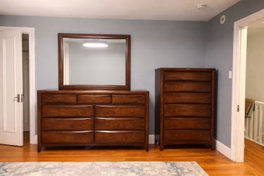 Matching Solid Wood Dresser Set with Mirror