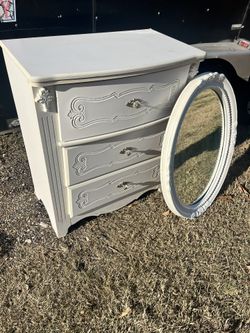 Mirror And Small Dresser
