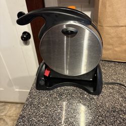 Presto Flip Side Waffle Maker Non Stick Ceramic Stainless Steel Timer 0351003