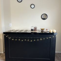 Charcuterie Bar w/ (12) Stainless Steel Pan