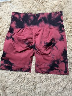 Tie Dye Workout Shorts for Women Seamless Scrunch Soft Active Shorts