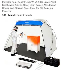 NEW Portable Paint Booth Tent 9x6x5.5ft