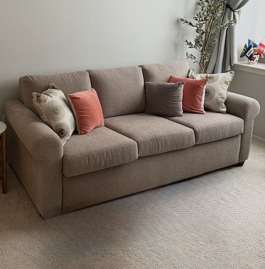 Steinhafels Cooper Queen Plus Memory Foam Sleeper Tan Sofa