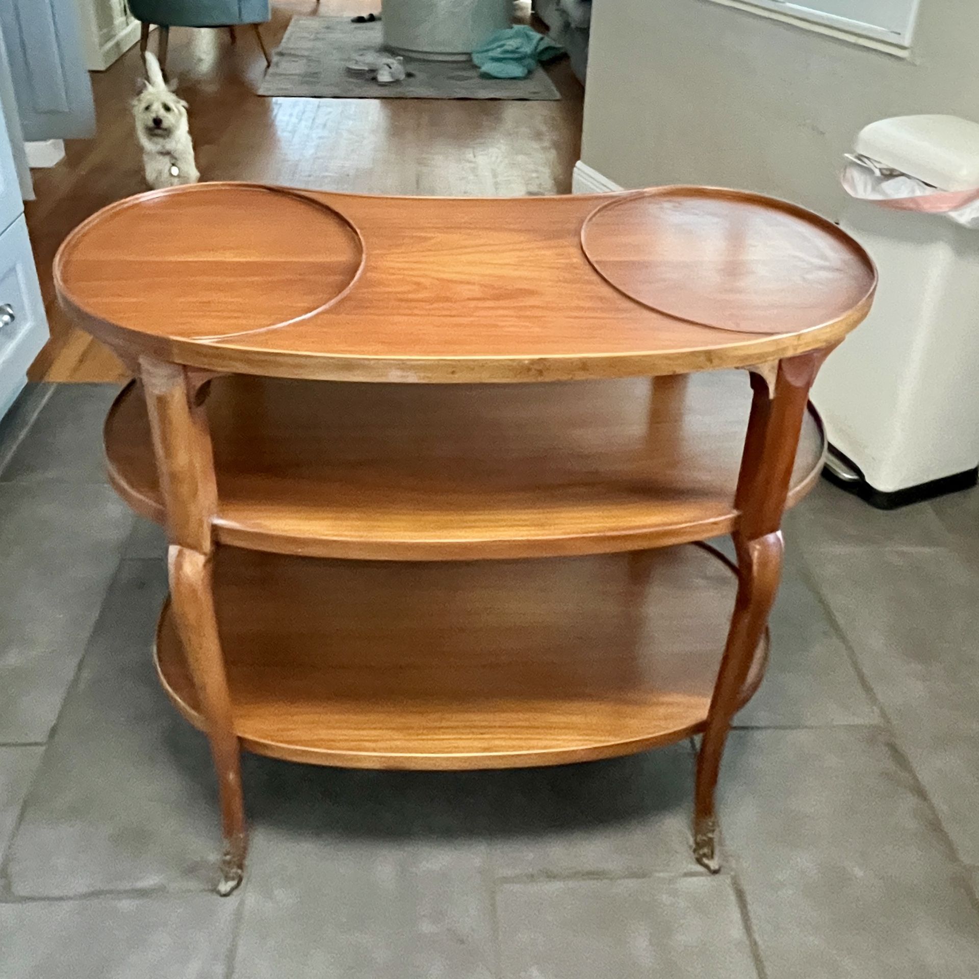 BEAUTIFUL Antique Kidney Shaped 3 Tier Etagere