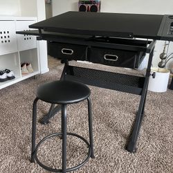 Black Adjustable Height Desk