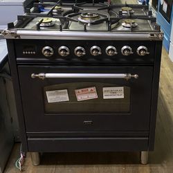 Ilve Nostalgie Collection - 30 Inch Freestanding Dual Fuel Range