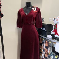 🎁🎄Women Red Velvet Dress 🎄🎁