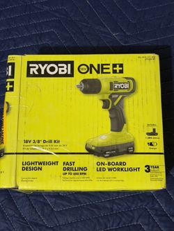 Ryobi ONE+ 18V 3/8" Drill Kit