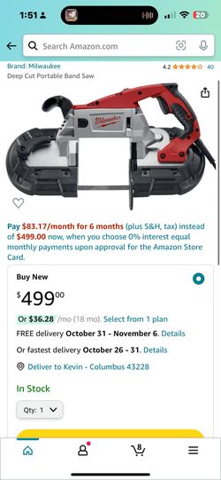 Band Saw Milwaukee CORDED 