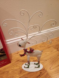 Christmas Reindeer Holder and wine charm set