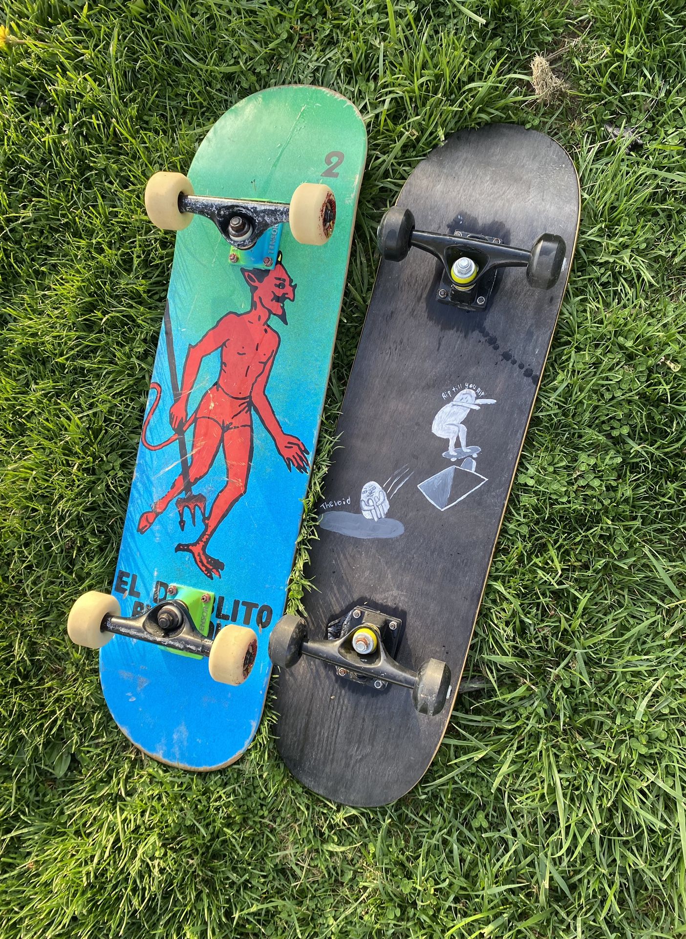 Two skateboards 7.5