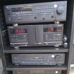 Retro Vintage 80's Receiver And Stereo 