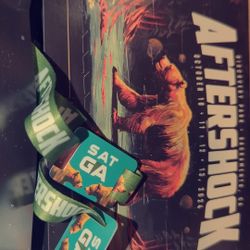 Two Wrist Bands For Aftershock Saturday 10/12