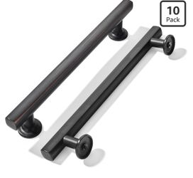 10 Pack 6 Inch(152mm) Oil Rubbed Bronze Cabinet Pulls Kitchen Solid Heavy Duty Venetian Bronze Cabinet Pulls Kitchen Cabinet Hardware for Cupboard Dra