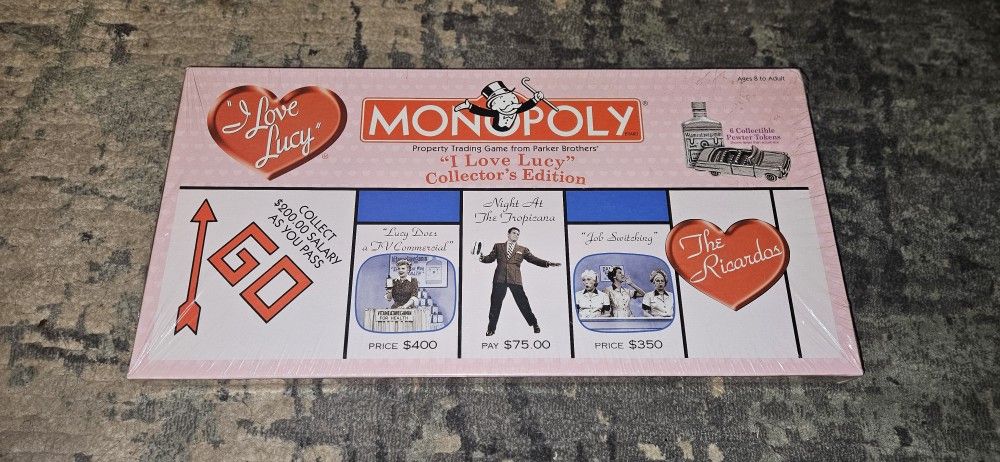 Monopoly "I Love Lucy" Collector's Edition (2001) Brand New & Factory Sealed!!