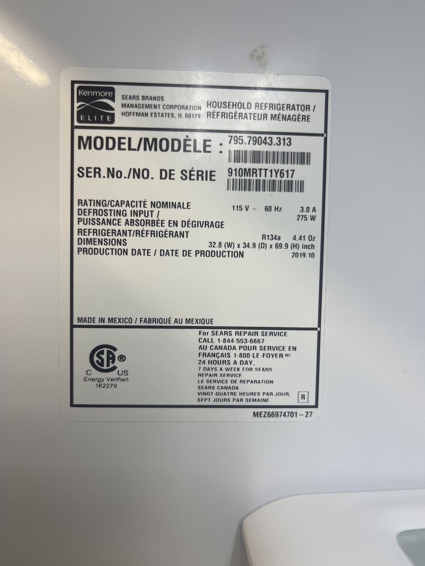 2019 Kenmore Refrigerator for Sale in Tavares, FL OfferUp