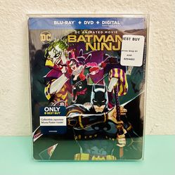 Batman Ninja Animated Movie Blu-ray + DVD (DC, 2018) Best Buy Exclusive SteelBook & Poster