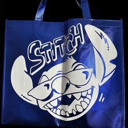 Disney’s Stitch Blue Metallic Large Reusable Tote