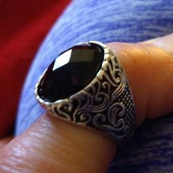 Men's Retro Platinum Vintage Ring