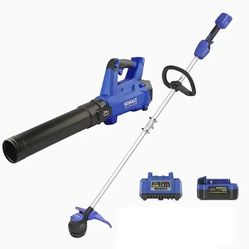 Kobalt 24-volt Brushless String Trimmer and Leaf Blower and Combo Kit 4 Ah (Battery Included) (Charger Included)