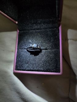 Black diamond solitaire titanium ring