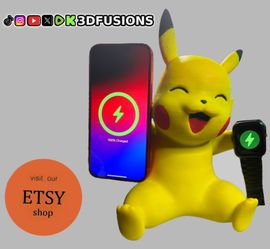 Pikachu iPhone MagSafe & Apple Watch Charger Stand