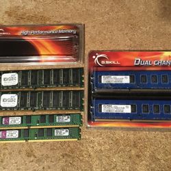 Lot Of Old Ram Sticks  Elpida Pc3-10600 2gb Pq1 Ddr333 512mb Kingston Kvr