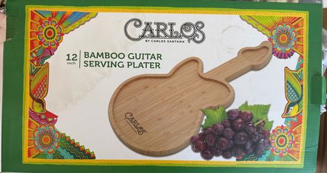 Carlos Santana Bamboo Guitar Serving Platter