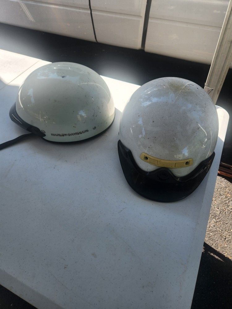 2  Harley Davidson Helmets