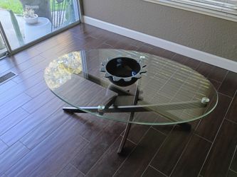 Living Spaces Glass Coffee Table