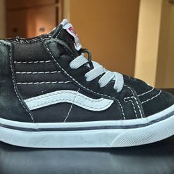 Vans Toddler Sk8-Hi Skate Shoe In Black 