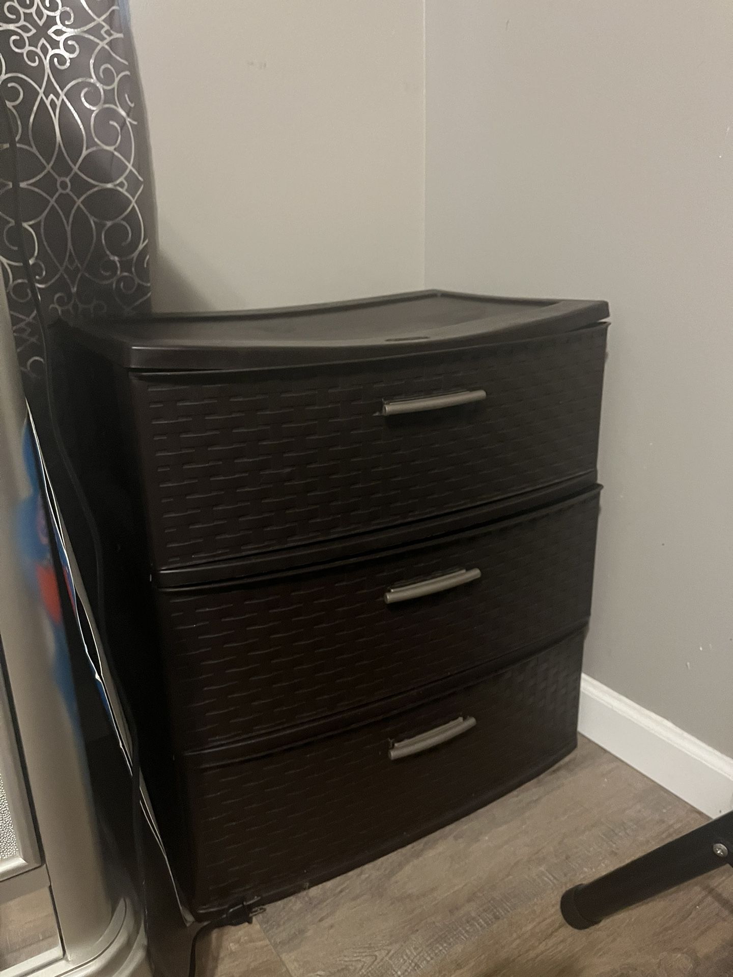 Plastic 3 Drawer Set