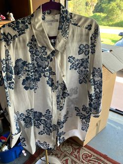 Chico's Floral Button-Up Blouse