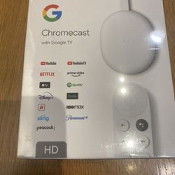 NEW Chromecast with Google TV (HD) - Streaming Stick voice Search 1080p HD - Snow