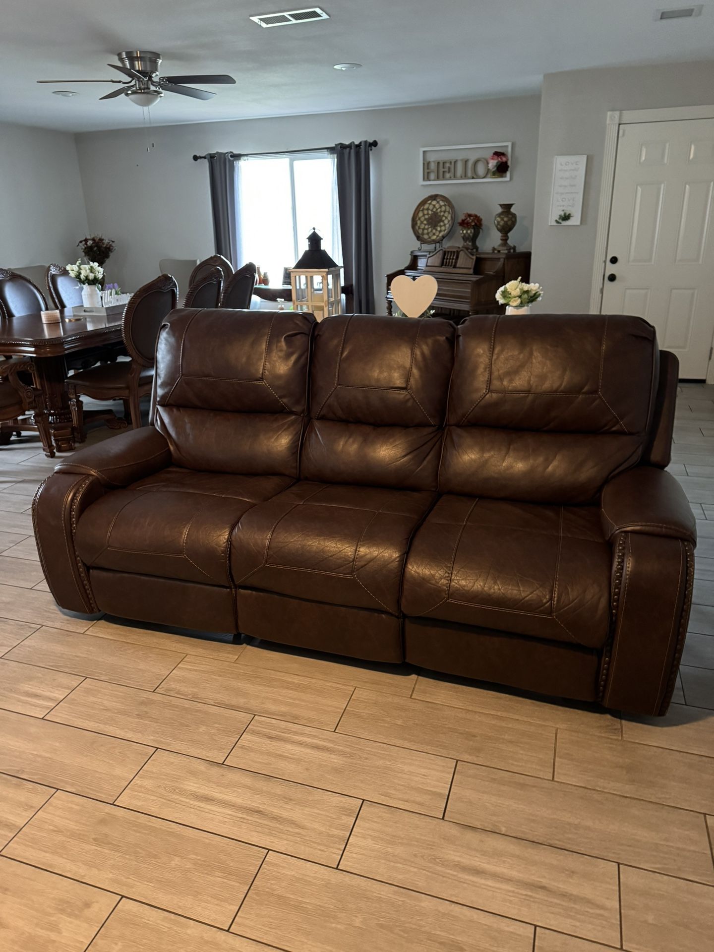 3 Seat Couches Reclinable With USB Charger for Sale in Mesa, AZ OfferUp