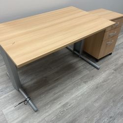 Desk And File Cabinet 