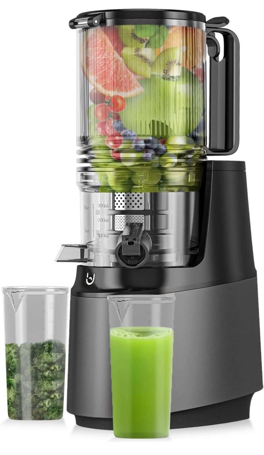 New Cold Press Juicer, 5.3" Wide Feed Chute Juice Extractor Machine