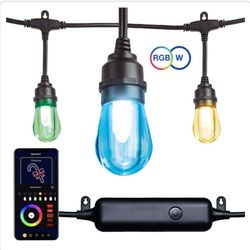 Novolink

12-Light Outdoor 27.42 ft. Smart Plug-in Edison Bulb LED String Light with RGBW Color Changing and Wireless App Control

