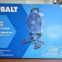 NEW Kobalt 40V MAX Portable Hybrid Fan Battery or Plug In (Tool Only)
