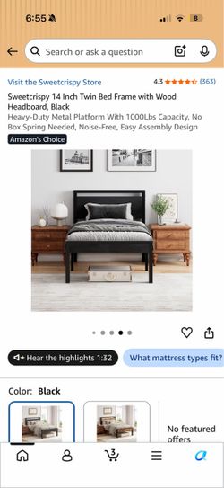 2 black twin bed frames ONLY.