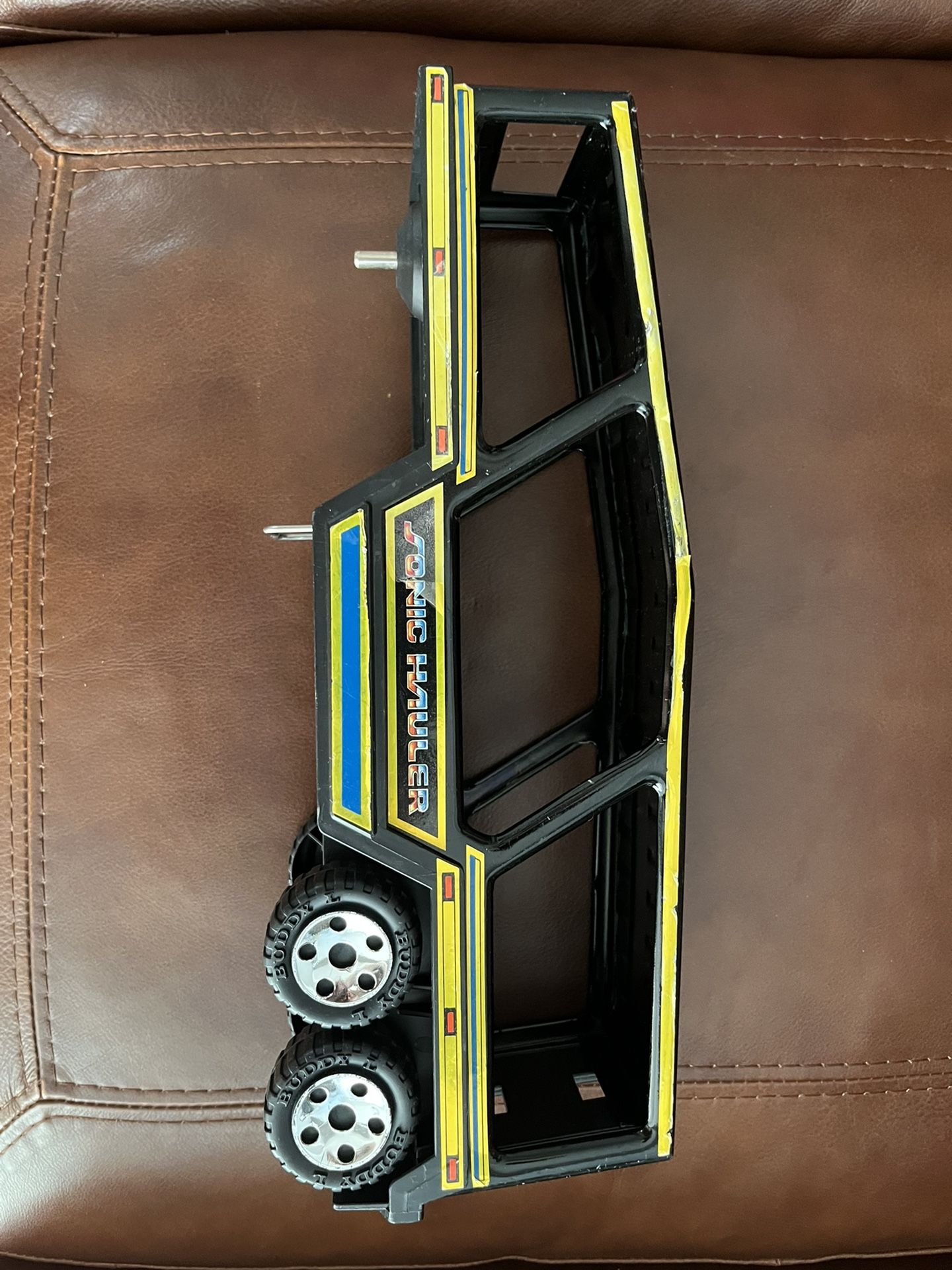 Vintage Buddy L Car Hauler Trailer sonic black rare kensworth metal 80s Toy