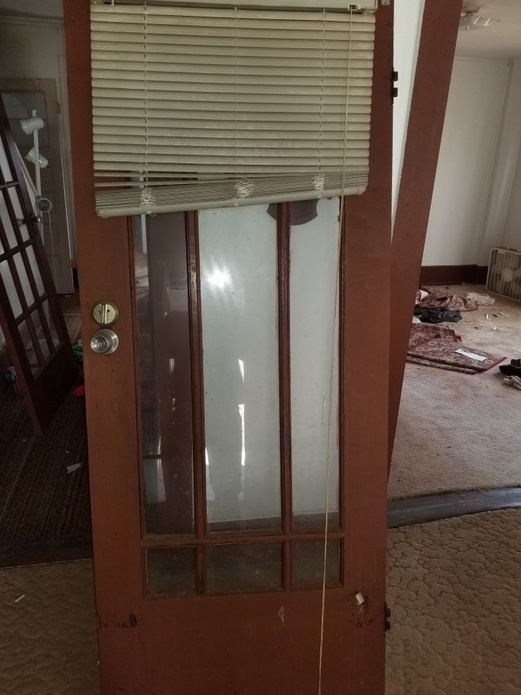 2 French door sets. Interior wood doors. Doors with glass. 32x80