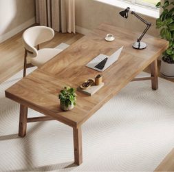 71-Inch Executive Desk, Farmhouse Computer Desk for Home Office
