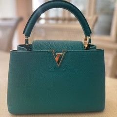 Louis Vuitton Emerald Green Capucines BB Taurillon Leather Handbag