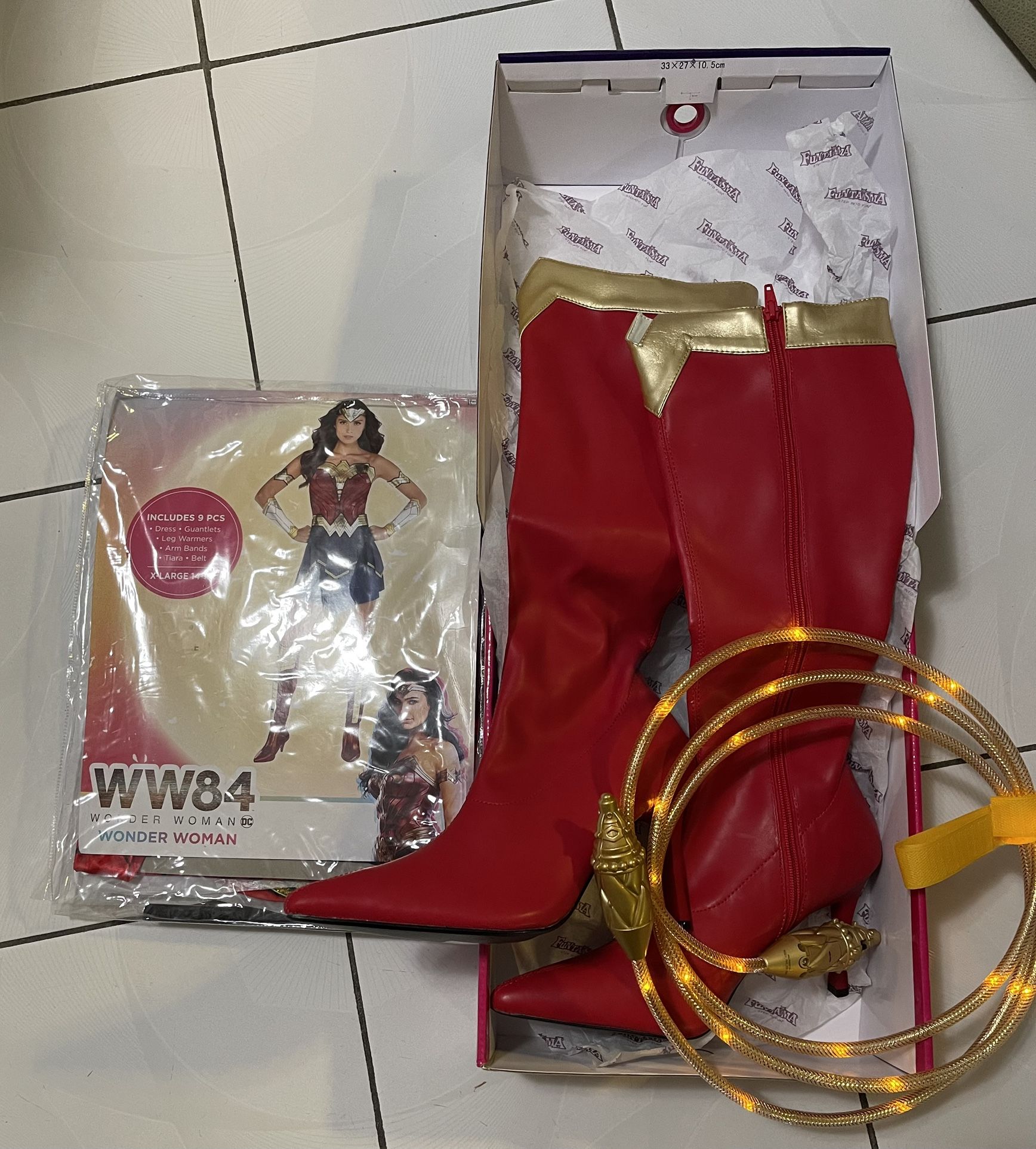 Halloween Wonder Women Custom, Boots and Lasso Included