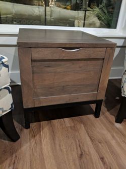Crate and barrel tucker 2024 grey square trunk