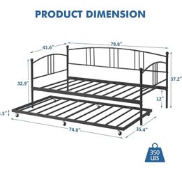 Twin Bed Frame W/ Trundle